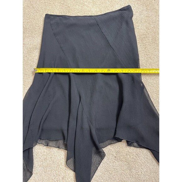 A. Beyer Vintage Y2K  Women Black Drape Goth Handkerchief Hem Skirt Medium USA - Picture 9 of 15
